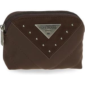 Pepe Jeans Natalie Portafoglio Marrone 11,5x8,5x1,5 cm Pelle sintetica e poliestere by Joumma Bags