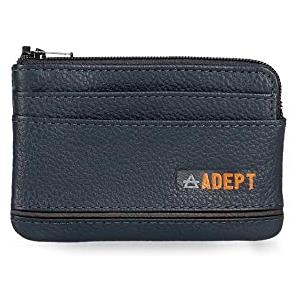 ADEPT joumma bags,s.l. Adept Kurt - Portafoglio in pelle, 11 x 7 x 1,5 cm, colore: Blu