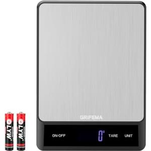 GRIFEMA GA2008 Bilancia Cucina 5kg/11lb LCD Argento