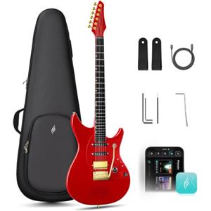 ENYA INSPIRE PRO SD Chitarra Elettrica con Pickup Seymour Duncan SSL+TB4 | Altoparlante 20W anti-larsen, corpo carbonio 39, 64 preset, looper, accordatore, barra tattile, per suono silenzioso e live.