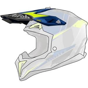 AIROH Aviator 3 Push Blue Gloss Peak Kit