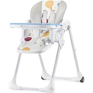 kk Kinderkraft Kinderkraft YUMMY Seggiolone Pappa, Regolabile, Pieghevole, Ripiano Smontabile, Bambini da 6 Mesi fino a 3 Anni, Multicolore