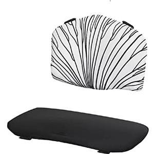 kk Kinderkraft Kinderkraft ENOCK Cuscino per seggiolone, cinghie di fissaggio, facile da pulire, 2 cuscini molto morbidi, realizzati in materiale piacevole al tatto, colore: nero