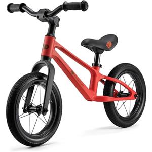 kk Kinderkraft Kinderkraft ETER - Bicicletta da corsa fino a 35 kg, ruote da 12 pollici, telaio in nylon, sella regolabile in altezza, manubrio limitato, impugnatura in gomma, design sportivo, Rosso