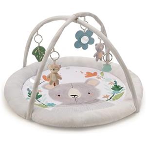 kk Kinderkraft Kinderkraft COZYPLAY Palestrina Interattiva per Bambini, Tappetino educativo con Archi con Giocattoli, Lavabile in Lavatrice, Facile da riporre, Grigio