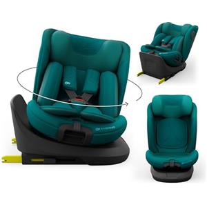 kk Kinderkraft Kinderkraft I-GROW 2 PRO Seggiolino auto 0-36 kg, I-SIZE 40-150 cm, Seggiolino 360 girevole, con Isofix Base, Reclinabile Posizione sdraiata, Poggiatesta regolabile, Gruppo 0 1 2 3, Verde
