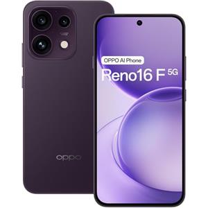 OPPO Reno16 F 5G Smartphone 8+256GB 6500mAh 120Hz 50MP, Purple Black