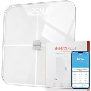 iHealth Fit - Bilancia analitica corporea collegata, Bianco, 1 unità