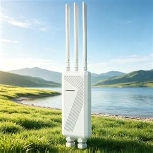 COMFAST Access Point WiFi Esterno Ripetitore WiFi Esterno WiFi7 3600Mbps | Dual‑Band 3 Antenne, 3 Porte Gigabit Ethernet, PoE 48V/ 12V DC, MU‑MIMO, IP66, Modalità Ripetitore/Router/AP per Uso Esterno