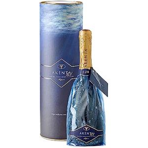 Slow Sardinia Akenta Sub Vermentino di Sardegna Doc - Spumante Affinato in Mare - Santa Maria la Palma -1 Bottiglia da 0,75 l Confezione con Elegante Tubo -
