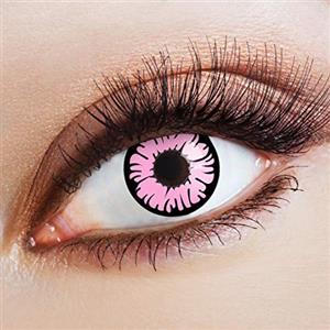 aricona Kontaktlinsen - Lenti a contatto rosa lenti a contatto colorate senza resistenza - Lenti a contatto colorate rosa-nere per Anime, Manga, Cosplay, 2 pz.