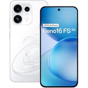 OPPO Reno16 FS 5G Smartphone 8+512GB 6500mAh 120Hz 50MP, Pop White