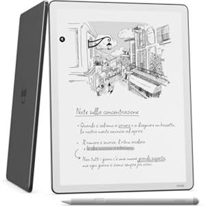 Amazon Kindle Scribe 64 GB (ultimo modello) — Schermo da 11'', effetto carta stampata, con luce frontale — Più sottile, leggero e veloce — Scrivi nel taccuino integrato, nei documenti e nei libri