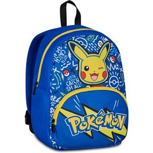 Seven Zainetto Scuola Pokemon, Blu, 14 L, Monoscomparto, Tasca frontale, Tasca laterale portaborraccia, Multifunzione, Asilo, Tempo libero, Viaggi, Bambino, Bambina