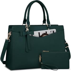 RAINSMORE Borsa da Lavoro Donna con Pochette Borsa Porta PC 15,6 Pollici Grande Borsa a Mano Pelle PU Borse Messenger per Affari Ufficio Università
