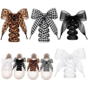 Generico Scarpe 4 paia di morbidi a quadretti, e divertenti in fettuccia per scarpe | Sneakers Donna Per Bambine, Bambini, Tennis, Pattinaggio, Pattini A Rotelle, Stivali Sportivi, Balletto, Outdoor E