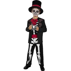 Funidelia | Costume Dia de los Muertos scheletro per bambino Teschio messicano & Halloween - Costume per bambini e accessori per Feste, Carnevale e Halloween