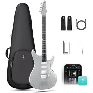 ENYA INSPIRE PRO SD Chitarra Elettrica con Pickup Seymour Duncan SSL+TB4 | Altoparlante 20W anti-larsen, corpo carbonio 39, 64 preset, looper, accordatore, barra tattile, per suono silenzioso e live.