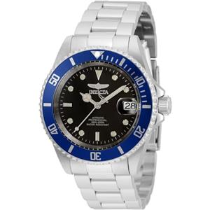 Invicta Pro Diver - Orologio da uomo in acciaio inossidabile con movimento automatico - 40 mm, Blu / Argento