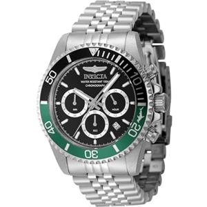 Invicta Pro Diver Orologio da Uomo in acciaio inossidabile con movimento Quarzo - 43mm, Argento/Verde/Nero