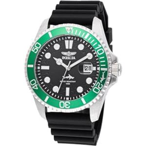 Invicta Pro Diver Orologio da Uomo in acciaio inossidabile con movimento Quarzo - 43mm, Argento/Verde/Nero