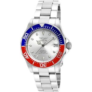 Invicta Pro Diver Orologio da Uomo in acciaio inossidabile con movimento Automatico - 40mm, Bianco/Argento
