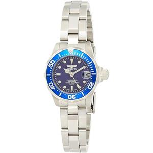 Invicta Pro Diver Orologio da Donna in acciaio inossidabile con movimento Quarzo - 24mm, Argento / Blu