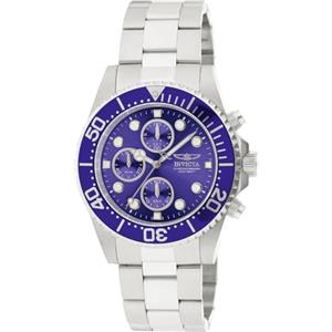Invicta Pro Diver Orologio da Uomo in acciaio inossidabile con movimento Quarzo - 43mm, Argento/Blu