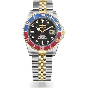 Invicta Pro Diver - Orologio da uomo in acciaio inossidabile con movimento automatico - 42 mm, Bicolore / Rosso