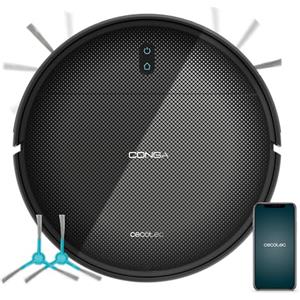 Cecotec Robot Aspirapolvere e Lavapavimenti Conga M10 Advance. Aspirazione 3000 Pa, Autonomia 150 min, Navigazione Giroscopica, Sensori Anticaduta, 2 Spazzole Laterali, Controllo App