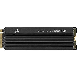 Corsair MP600 PRO LPX 2TB M.2 PCIe NVMe Gen4 x 4 SSD, ottimizzata per PS5 (Fino a 7.100 MB/s in Lettura Sequenziale e 6.800 MB/s in Scrittura Sequenziale, TLC NAND 3D ad alta densità) Nero