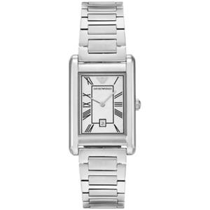 Emporio Armani Orologio Analogico al Quarzo Uomo con Cinturino in Acciaio Inossidabile AR11664, Tono Argento, 25 mm