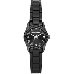 Skechers Orologio per le donne, movimento a tre lancette Palisades, orologio in poliuretano con cassa da 26 mm, Nero (Black)