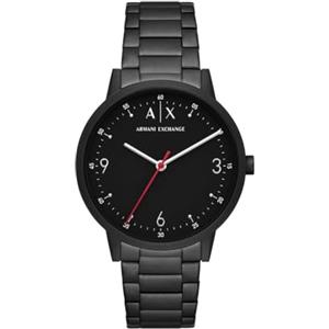 Armani Exchange Orologio da uomo, Movimento al quarzo a tre lancette e cassa da 42 mm con cinturino in acciaio, Nero Jet