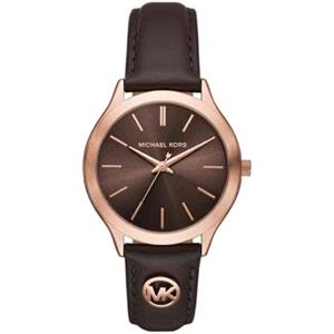 Michael Kors Orologio Slim Runway da donna, movimento al quarzo a tre lancette da 38 mm con cinturino in pelle
