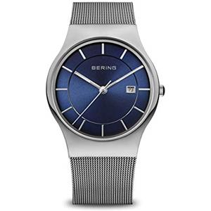 BERING Uomo Analogico Quarzo Classic Orologio con Cinturino in Acciaio Inossidabile Cinturino e Vetro Zaffiro