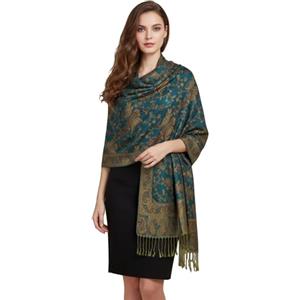 PASKMLNA Paisley Pashmina Scialle di pashmina Donna
