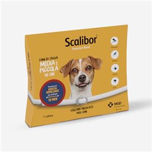 Scalibor - Collare Antiparassitario 48cm | Antipulci, Antizecche, Leishmaniosi, Per Cani di Taglia Media e Piccola, 12 Mesi di Protezione, Bianco