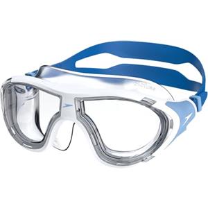 Speedo Maschera Biofuse unisex, per adulti, per immersioni, nuoto, design ergonomico, in acqua aperta, senza perdite, colore bianco, taglia unica