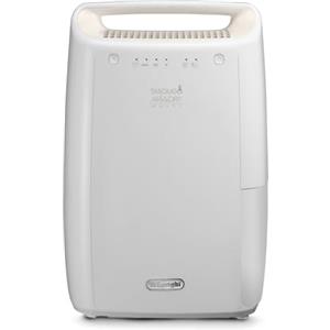 De'Longhi Tasciugo AriaDry - Deumidificatore Casa Portatile con Sistema di Filtrazione a 3 Azioni, Assorbi Umidità 10L/Giorno, Asciugabiancheria, Antimuffa, Bassa Rumorosità, Bianco (DEX210SF)