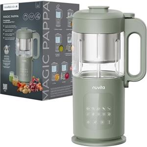 Nuvita Magic Pappa Cuocipappa Multifunzione 7-in-1 - Cuoce a Vapore, Frulla, Sminuzza, Prepara Purè, Vellutate, Frullati e Omogeneizzati per Bambini con funzione di Autopulizia, Nuvita Chef App