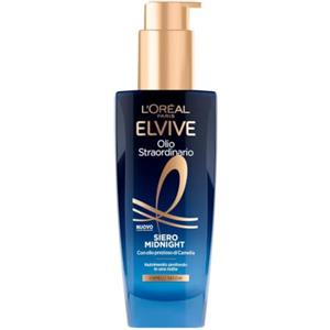 L'Oreal Paris L'Oréal Paris Elvive Olio Straordinario Siero Midnight, Per Capelli Secchi, Nutrimento Intenso In Una Notte, con Olio Prezioso di Camelia, Elvive Midnight Serum, 100ml