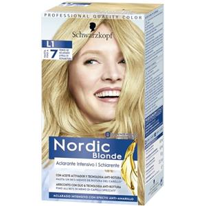 Schwarzkopf, Nordic Blonde, Schiarente Intensivo dall'Olio con Omega Plex, Schiarente Intensivo L1, Senza Ammoniaca, Anti Giallo, per Capelli Morbidi