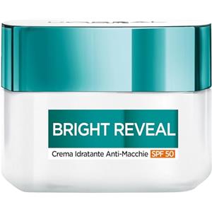 L'Oreal Paris L'Oréal Paris Crema Viso Idratante, Con SPF 50, Per Tutti i Tipi di Pelle, Pelle Rimpolpata e Uniforme, Macchie Attenuate, Con Niacinamine, Bright Reveal, 50 ml