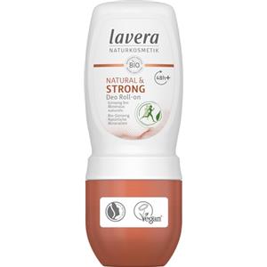 Lavera Deo Roll-On Natural & Strong - 48h+ di potere deodorante dalla natura - ginseng biologico - minerali biologico - vegano - Cosmesi naturale - senza sali di alluminio - 50 ml
