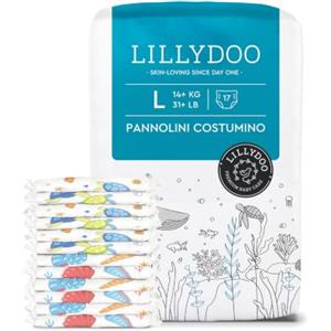LILLYDOO Pannolini costumino LILLYDOO,taglia L (14+ kg), 17 pz,delicati sulla pelle