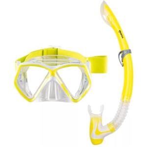 Mares Combo Pirate Neon - Set maschera e boccaglio bambini 8-14 anni, maschera Pirate ergonomica, boccaglio Fuji Junior semi-secco in silicone