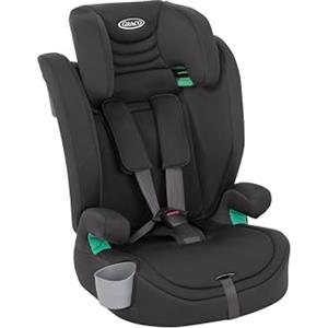 Graco - Eldura™ R129 Rialzo con cintura 2 in 1, da 76 a 150 cm (da 15 mesi fino a circa 12 anni), certificato R129, protezione dagli impatti laterali Safety Surround™, colore Midnight