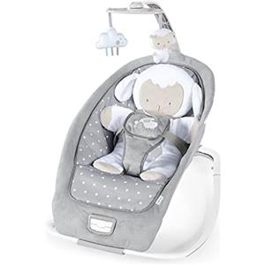 Ingenuity Altalena e Sdraietta 2 in 1 Leggera da Neonato a Bambino - Tappetino Pancino, Vibrazioni e Suoni, 0-30 Mesi Fino a 18 kg (Cuddle Lamb)