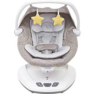 GRACO - Move with Me Sdraietta con 5 velocità di oscillazione, 2 velocità di vibrazione, reclinazione a 2 posizioni, musica. Adatta dalla nascita a circa 6 mesi (9 kg), fantasia Stargazer